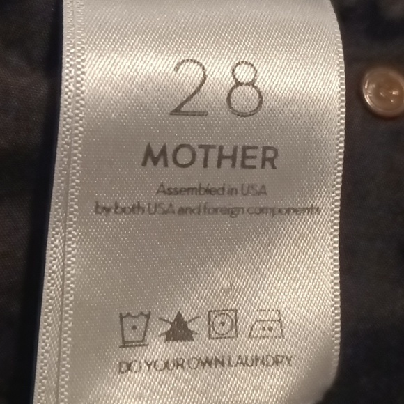 FINAL PRICE MOTHER stunner zip ankle fray black jeans Size 28 - Picture 2 of 16